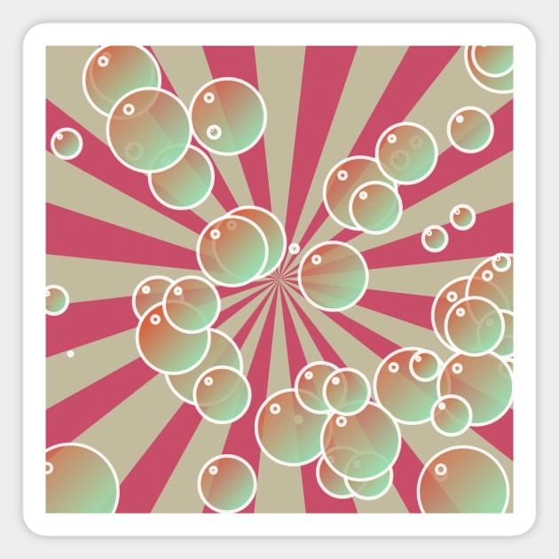 Bubbles on radial background Magnet by Gaspar Avila